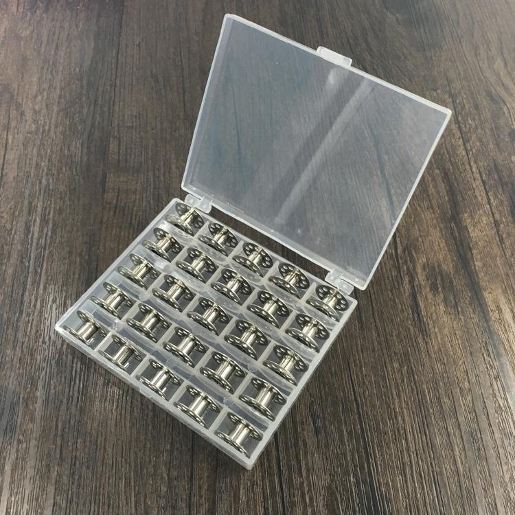 25 db Varrógép Cérnatartó Spulni Üres Spulnik Varrógép Műanyag Tárolódoboz Otthoni Varró Kiegészítők Hozzá Metal Bobbins