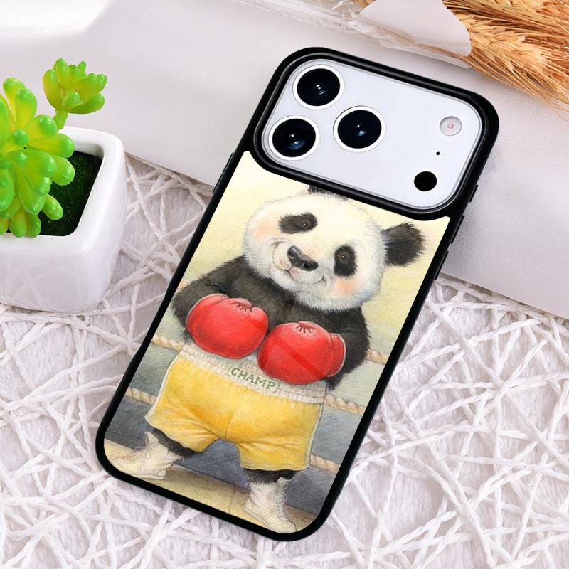 Cute Panda Fashion Phone Case for iPhone 17 Air 16 15 11 12 14 13 Pro Max Shockproof Cover