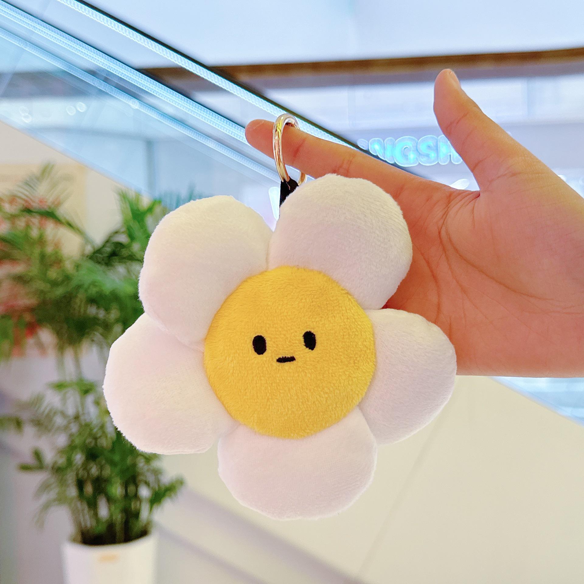 

Плюшевый брелок в виде ромашки и подсолнуха: Креативный кулон для рюкзака и украшение Height 14cm