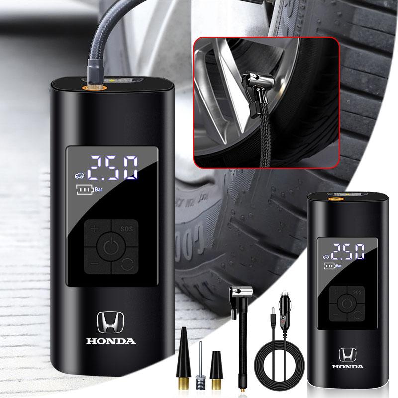 1Pcs Car Tire Inflator Smart Digital Inflatable Pump Emblem Accessories For Honda Civic Accord Crider City XRV CRV HRV Inspire Fit Odyssey Envix