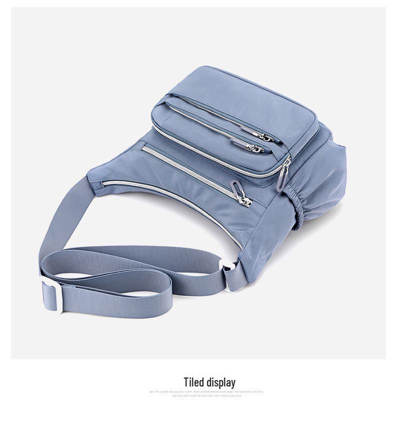 Sac bandoulière en nylon grande capacité pour femme 2023 - Sac messager multi-poches décontracté pour l'extérieur