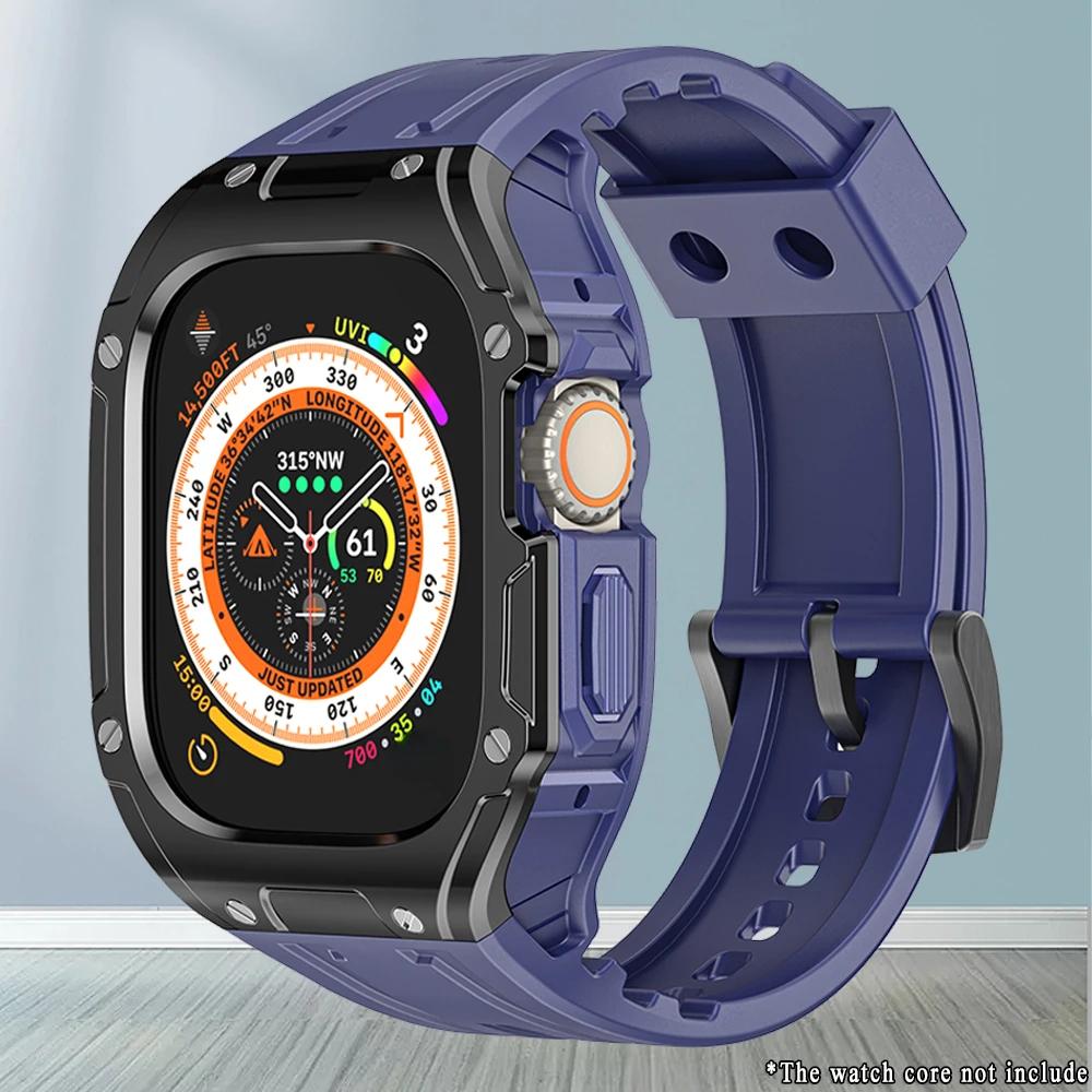 Case+Strap for Apple Watch Band Ultra 3 49mm Modification Kit TPU Case Sport  Rubber Strap for Iwatch Series Ultra 49mm Bracelet