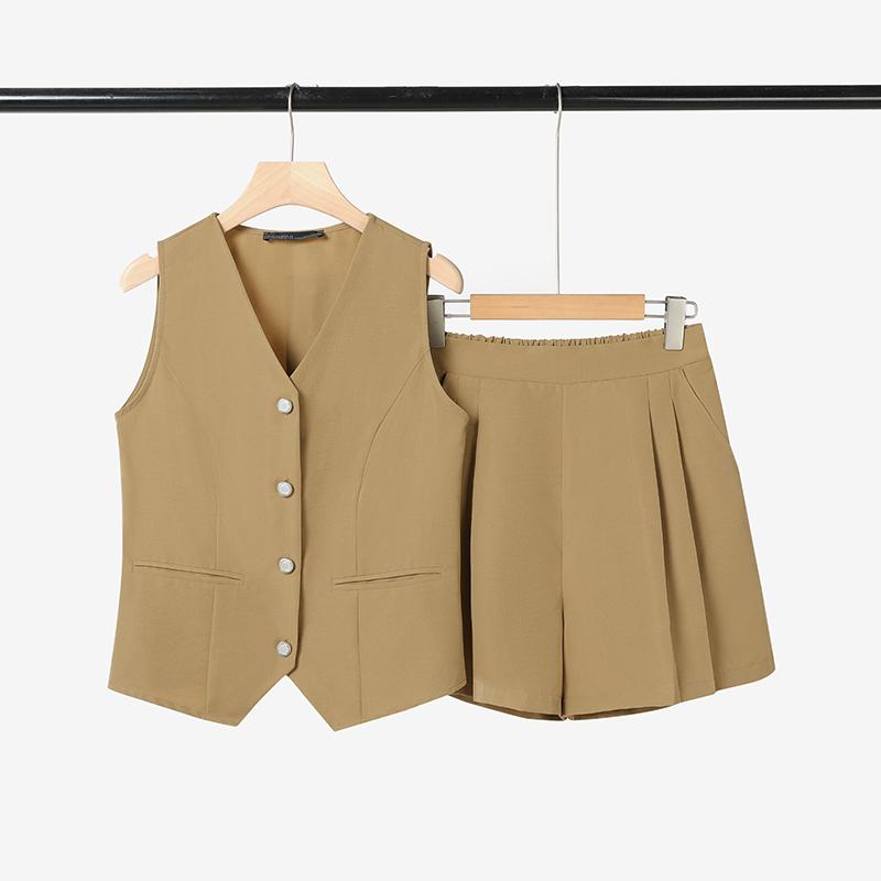 

ZANZEA Женские безрукавки, топы и шорты, летние комплекты из двух частей 5XL