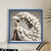Girl Printed Cross Stitch Kit 45x45cm DIY 11CT Embroidery Craft Set Home Decor