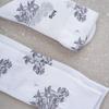 Hiig [no.499] White Gray Floral Socks