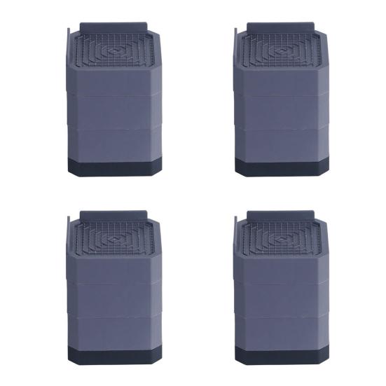 4 Piezas Elevador de Muebles Rectangular Apilable de Alta Resistencia Elevador de Cama Antideslizante Lavadora Refrigerador Escritorio Sofá Silla Pata Elevación Altura