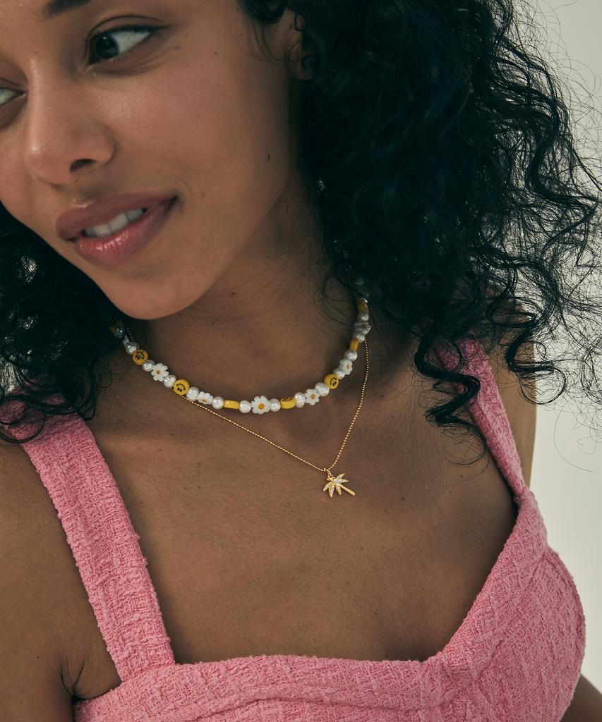 Sundaydiscoclub Oliver Palm Tree Pendant Necklace Gold