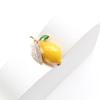 Yellow Lemon Enamel Brooches for Women Wedding Party Orange Casual Brooch Pins Gifts