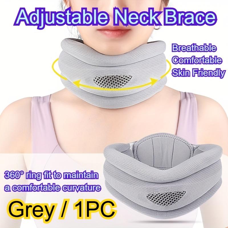 

Эргономичный шейный бандаж для шейного отдела позвоночника с дышащей регулируемой поддержкой осанки для использования в офисе и дома One Size серый