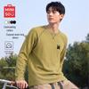 MINISO Tricou bărbătesc cu mânecă lungă, gât rotund, cu imprimeu