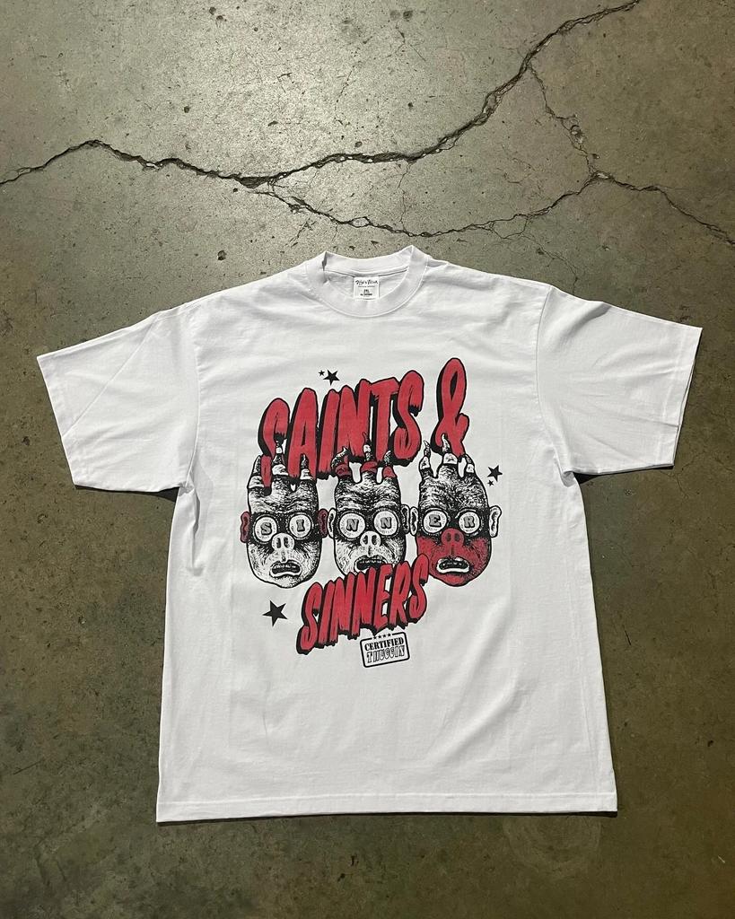 Hip Hop Portrait Graphic Printed Tshirt Short Sleeve Tops 2026 Loose Street Mens Cotton Streetwear Harajuku Oversized TShirt