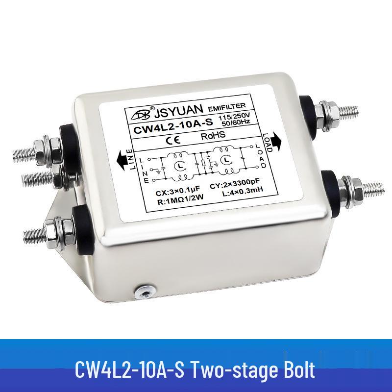 Single-phase Dual-stage High-Performance AC Power Filter CW4L2-10A20A-S 220VAC