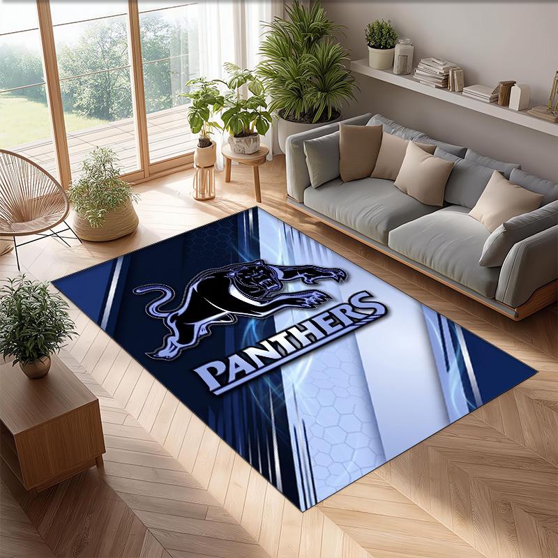 Penrith Panthers Kristall-Samt-Teppich Weich Anti?Rutschfeste Fußmatte Bequemer Wohnzimmer Schlafzimmer Dekor Teppich
