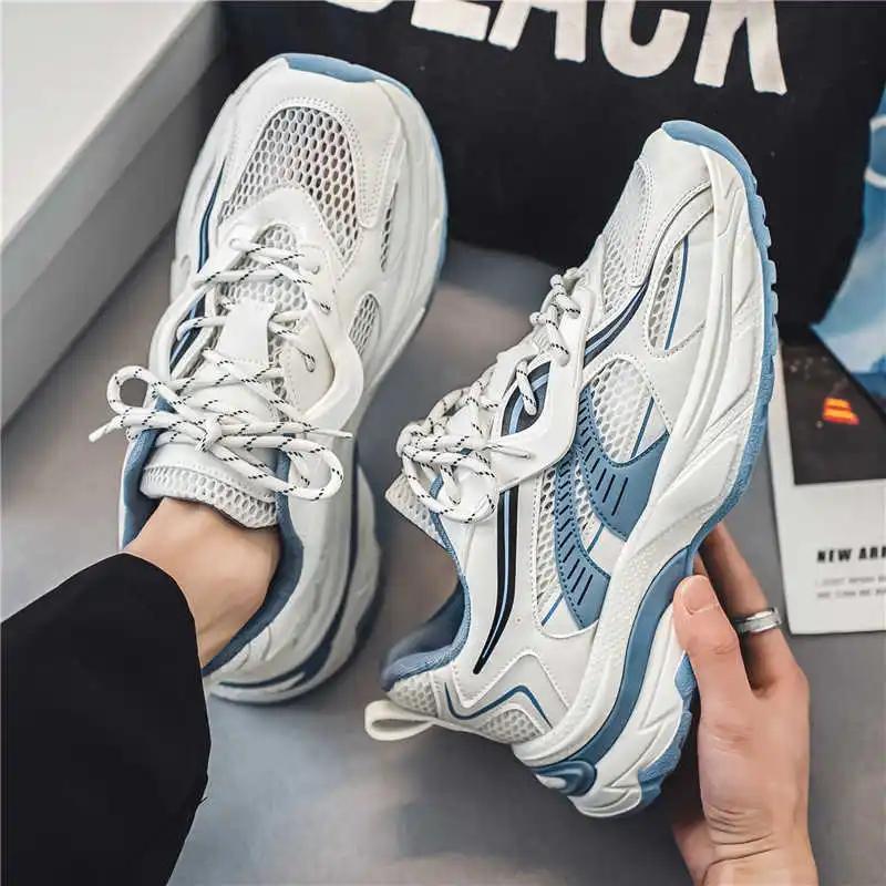 Fashion Zimni Round Foot Shoes 45 Men Vulcanize Teenage Sneakers Sliver Heels Sport Entertainment Sports Popular Tenise Daily