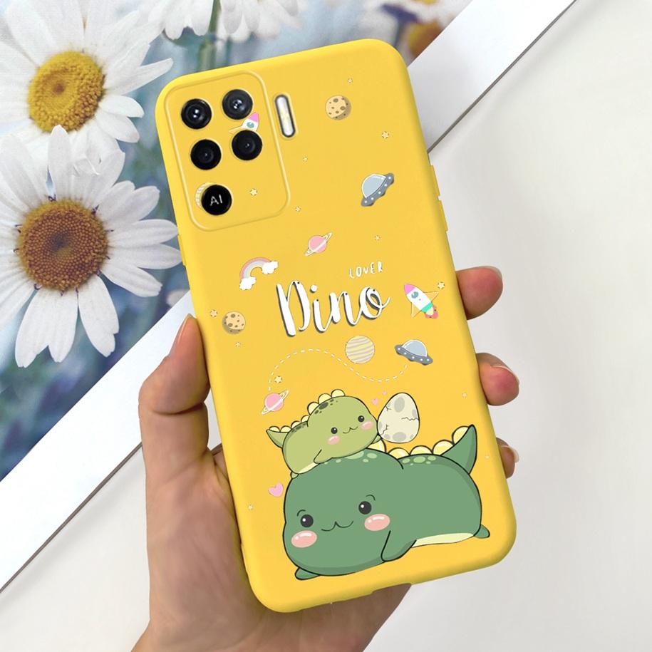 For OPPO A74 A94 Case CHP2219 CPH2203 Phone Cover Cute Duck Dinosaur Slim Matte Funda For OPPO A74 A 94 5G OPPOA74 CPH2197 Coque