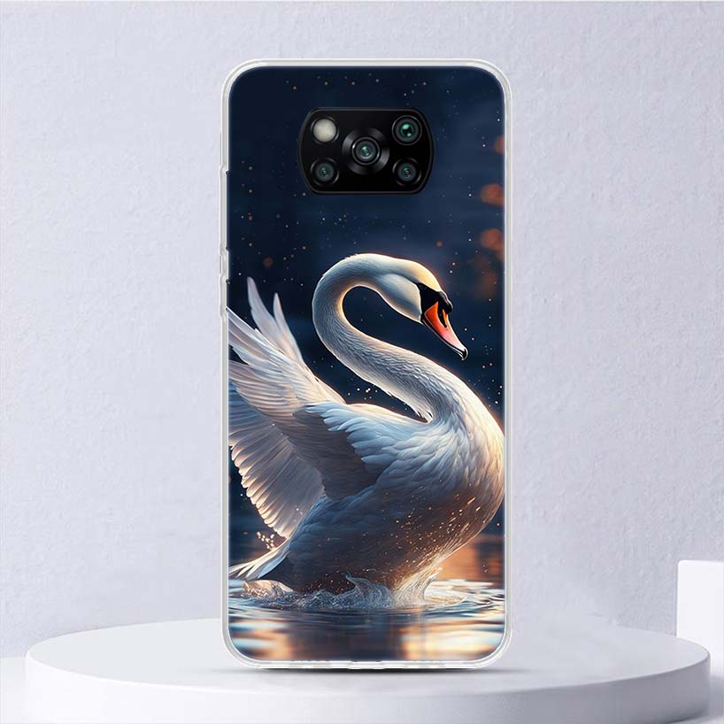 Black Swan Noble Soft Case For Xiaomi Poco X7 X6 X5 X4 X3 Nfc F7 Ultra F6 F5 Pro Phone Cover F4 Gt F3 M5S M4 M3 M5 M6 Coque