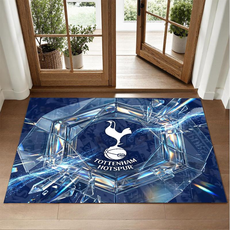Tottenham Hotspur Design Crystal Velvet Rug Soft Decorative Mat for Bedroom Entrance