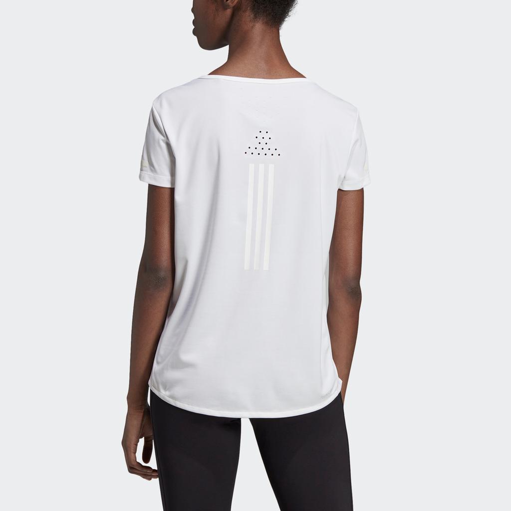 Adidas Chill Tee Breathable Casual Sport Round Neck Short Sleeve Women Tops White EI6382