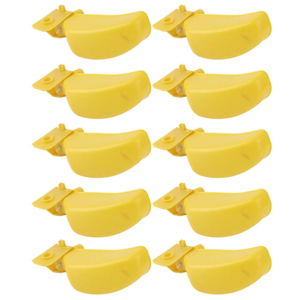 10Pcs Automatic Waterers Yellow Drinking Cups Bowl for Quail Chicken Birds Large SizeLeft