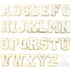 26Pcs/Set 6cm English Letter Patches Gold Edged Chenille Patches Iron On Stickers For DIY Crafts Clothing Hat Bag Decoration