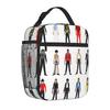Outfits Mais Vendidos de Michael Jackson Notsniw Art Bolsa Térmica Interna para Almoço de Trabalho Mini Bolsa Térmica de Viagem Escolar