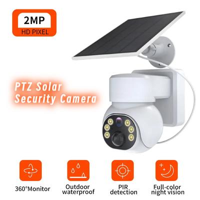 Cameră cu dom IP PTZ de supraveghere solară color, fără fir, interfon de securitate la domiciliu umanoid AI Monitor de securitate CCTV