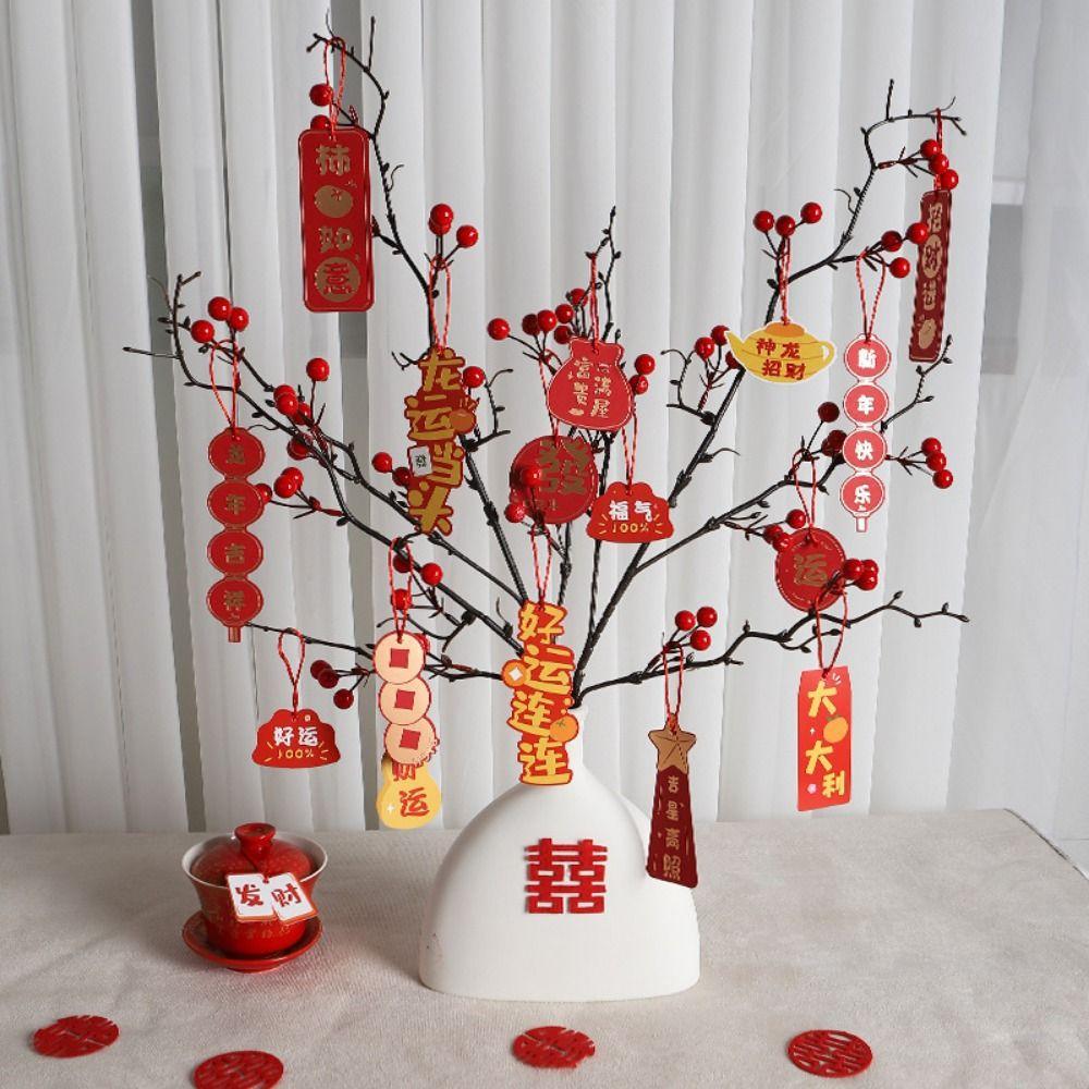 Decorative New Year's Blessing Pendant Chinese Style Fortune Tree Ornament Spring Festival