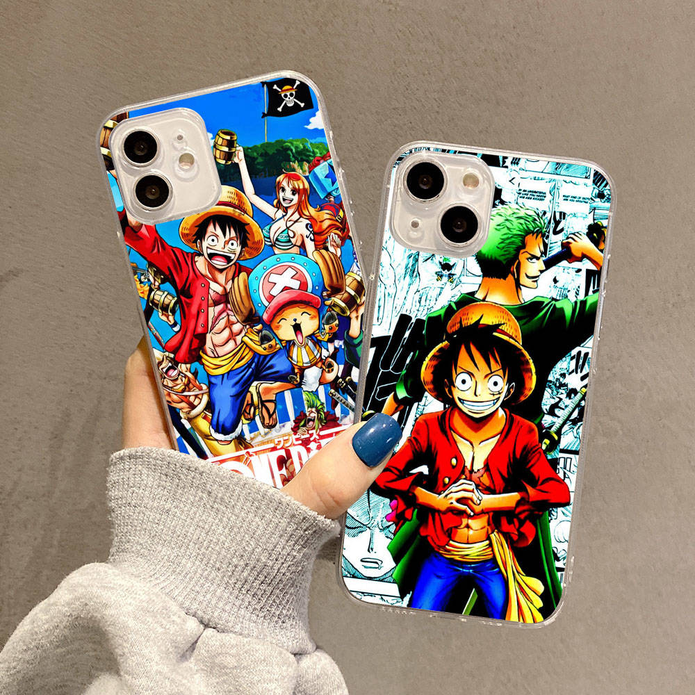 Case for Samsung A04 A14 A23 A34 A54 M23 M33 M52 M53 Realme 10 9 C30S C35 C55 VIVO Y02S Y21 Y51 X80 Pro Transparent Cover WI49 One Piece Anime