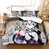 Mega Man X DiVE Bettwäscheset Einzelbett Twin Full Queen King Size Bettset Erwachsene Kind Schlafzimmer Bettbezugsets 3D Anime Bettlaken-Set