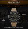 MEGIR 2093 Luxury Business Style Watches High Quality Leather Strap Sports Wristwatch Chronograph Clock Trending Quartz Watch