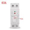 AC230V 63A MINI Size Din Rail Automatic Recovery Reconnect Over Under Voltage Relay Protective Breaker Voltage Protector Device