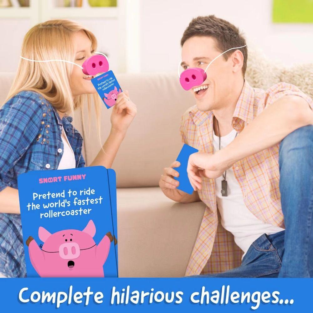 Challenge-Karten „Wer lacht, verliert“ Partyspiel SNORT FUNNY Partyspiel Camping-Aktivität