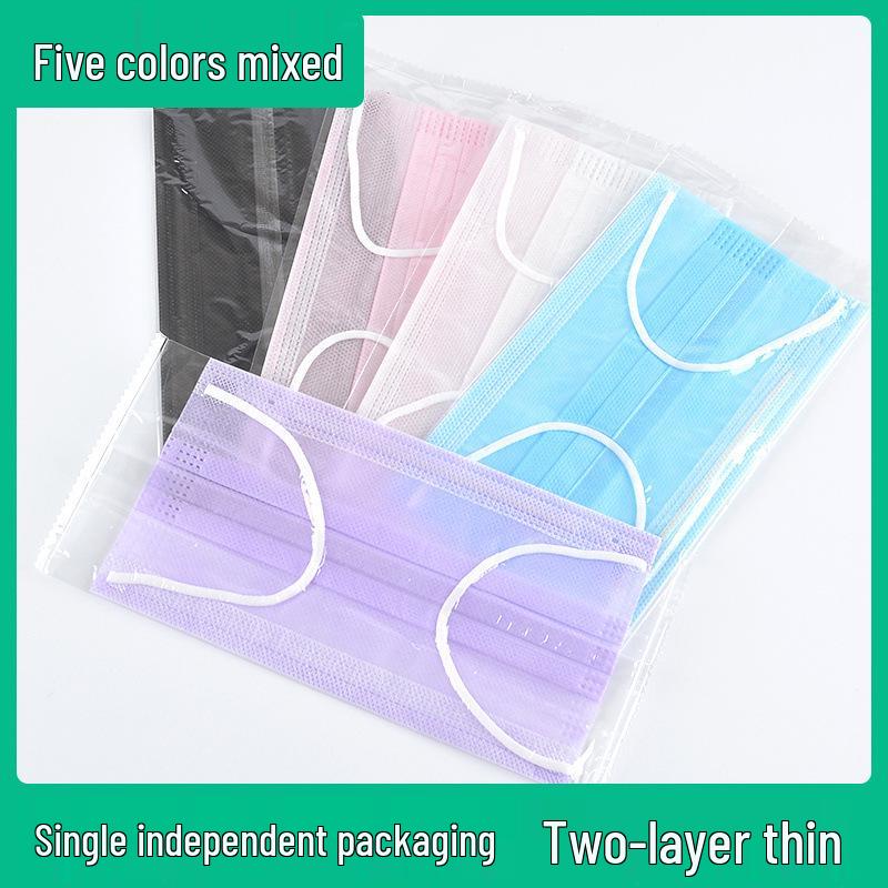 Ultra-dünne atmungsaktive Einwegmasken: Ein- oder dreilagig, Unisex, Einzeln verpackt, Erhältlich in Weiß oder Schwarz