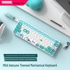 Wireless Bluetooth Tri-Mode 61-Key Compact Mechanical Keyboard for E-Sports and Office with Silent Custom PBT Keys
