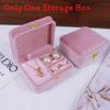 Jewelry Organizer Box With Velvet Fabric For Ring Earrings Necklace Storage