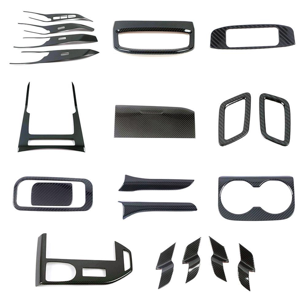 For Haval H6 3rd Gen  2022 Car Center Console Part Trim Modify Carbon Fiber Color Change Stainless Steel Decoration