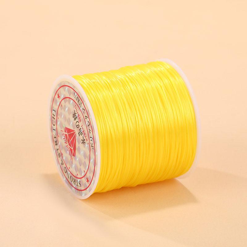 1Roll Beading Thread Accessories Flat Elastic Thread Elasticity Spandex DIY 0.8mm Elastic Cord Hand Knitting