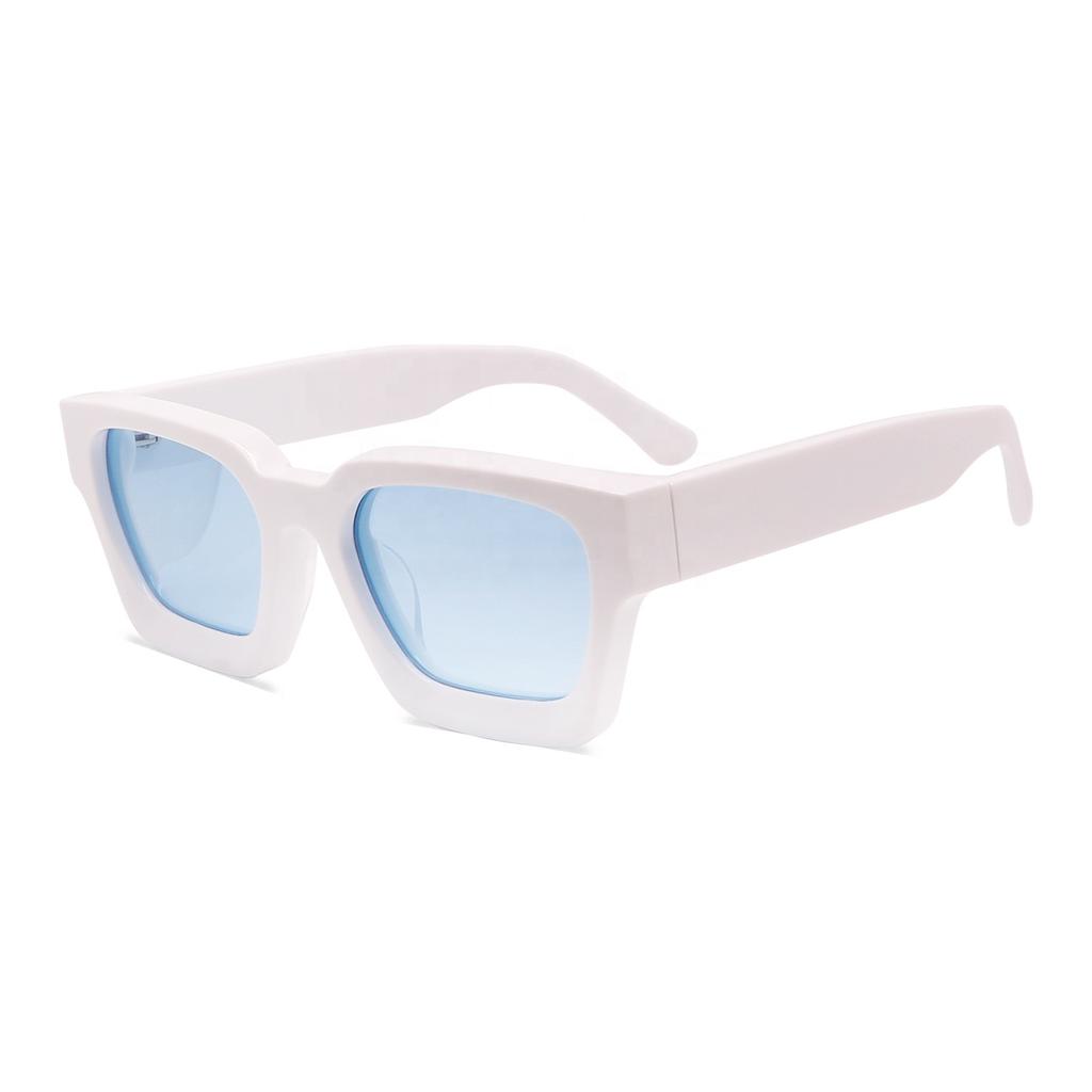 Luxury Vintage Black Square Oversize Sunglasses Acetate Polarized Custom Logo Thick Sun Glasses for Men Women Transparent