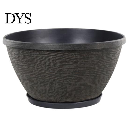 Outdoor Garden Planter Resin Flower Planters, Vintage Plant Pot with Drainage Hole & Saucer, Lightweight Pressure Resistant Basin for Indoor Outdoor,