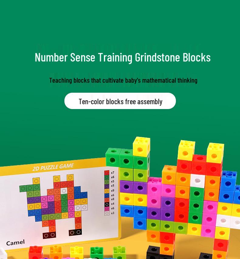 Children's Magic Cube Building Blocks - Educational Math Puzzle for Cognitive Development and Early Learning