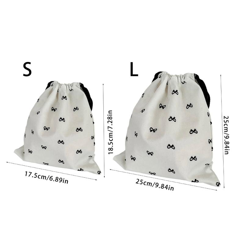 Multifunctional Drawstring Bag Cosmetic Bag Bows Makeup Bag Portable Storage Pouch Gift Pouch Small Storage Bag