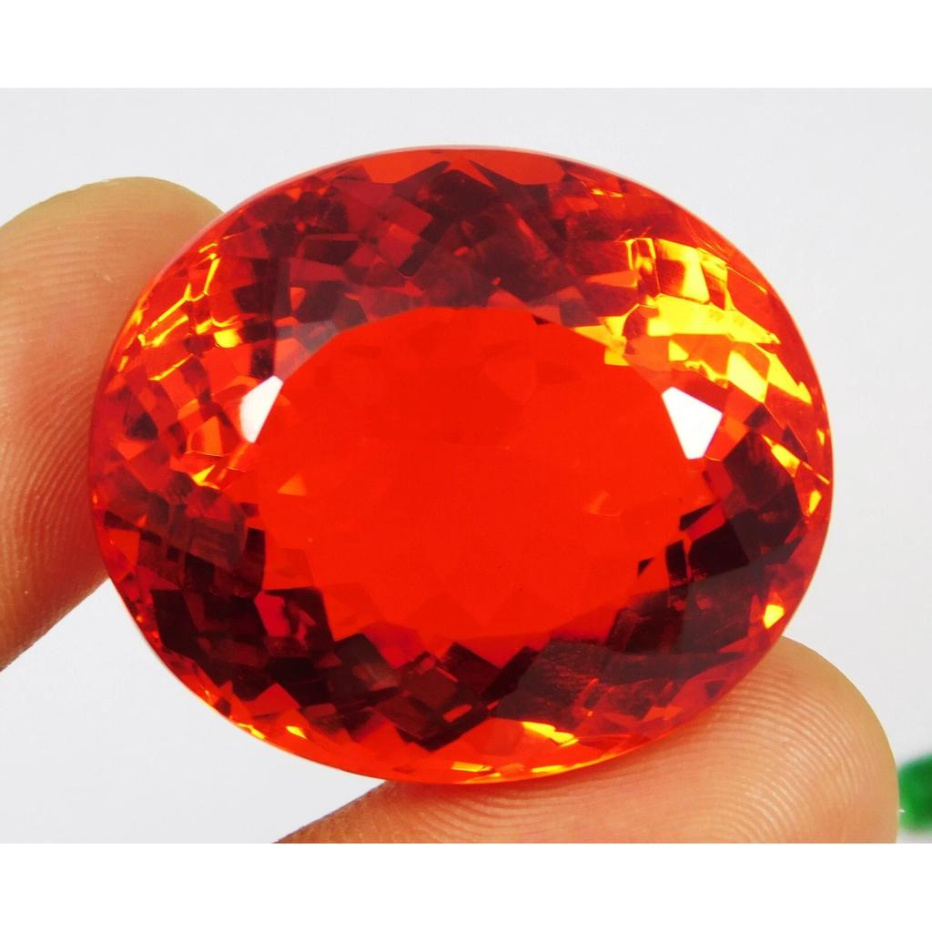 Certified 140.05 Ct Mexican Fire Opal Red Orange Oval Cut Natural Gemstone Huge