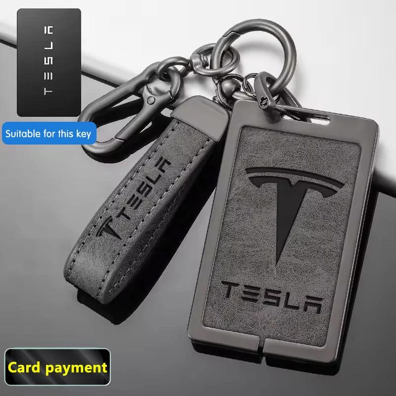 Car Sticker 2025 New Tesla Zinc Alloy Car Smart NFC Card Key Case Cover Protector Holder Shell For Tesla Model 3 S X Y Auto Acce