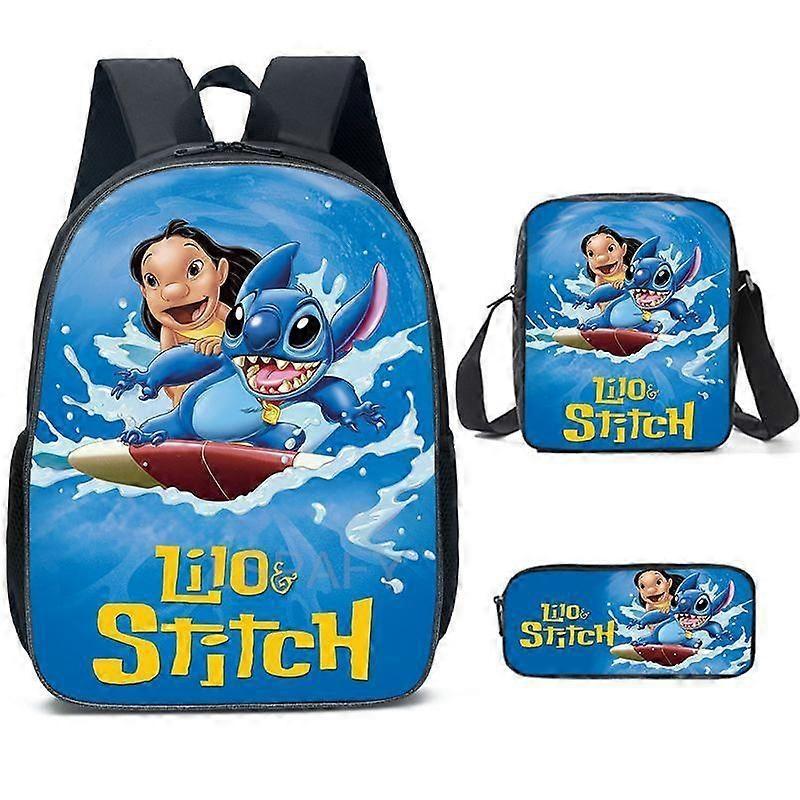 Stitch Cosplay Nylon Rucksack Umhängetaschen Federmäppchen Anzug Anime Kinder Wasserdicht Schultasche Mode Student Jungen