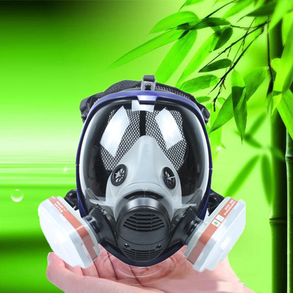 Full Face Gas Mask Facepiece Silicone Filter Laboratory Cartridge Welding