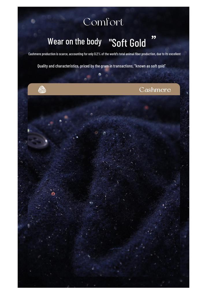 Autumn 2026 Cashmere Lapel Knit Sweater – Trendy, Thick, and Versatile Wool Outerwear