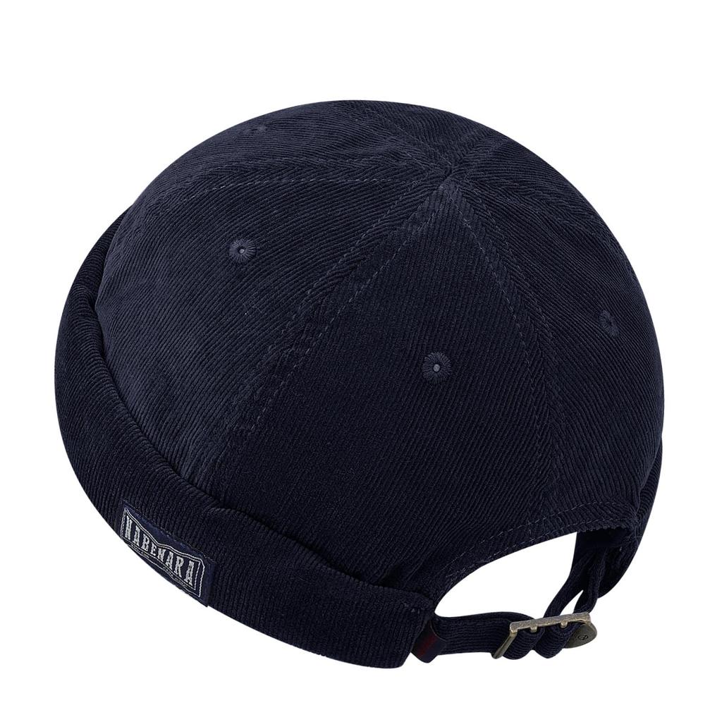 Clape Brimless Roll Retro Watch Outdoor Men's Cap, Cotton, Style, Casual, Slimming, Round, Cap, Unisex, (C-HBH01-Navy Blue)