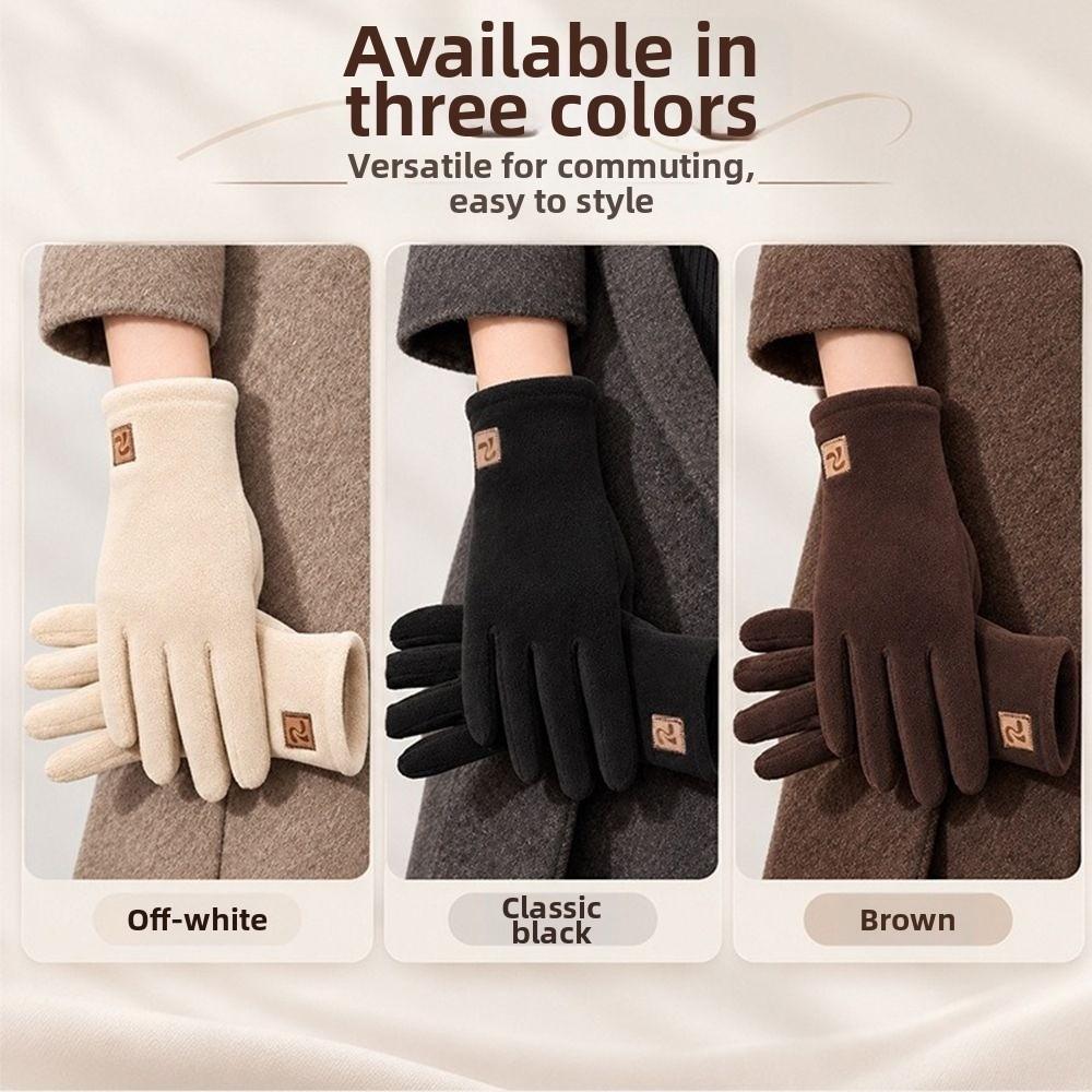 Windproof Winter Cycling Gloves Thickened  Gloves Casual Women Thermal Gloves  Cycling