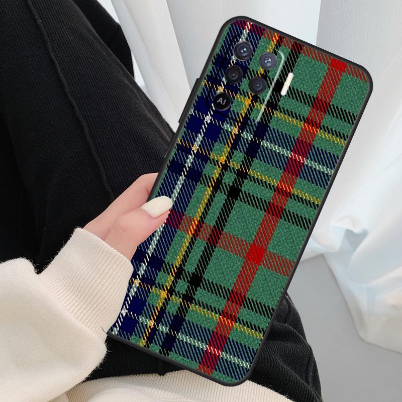 Clan Stewart Dress Plaid Pattern Case For Oppo A54 A74 A94 A18 A57 A17 A77 A38 A58 A78 A98 A80 A60 A40 A96 A76 A16 A15 A5 Pro