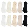 Split Toe Invisible Boat Socks for Women Silicone Grip Antislip Breathable Cotton Low Cut No Show Comfort Socks Hosiery